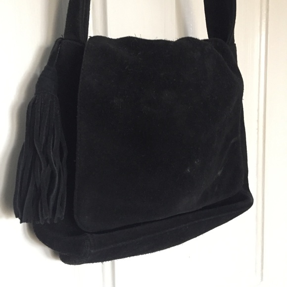 Suede fringe black bag from Lord & Taylor - Picture 1 of 8